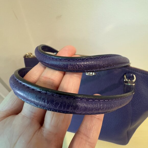 Coach Kelsey Pebbled Leather Satchel | Purple Violet | Crossbody Option 💜 - Picture 14 of 15